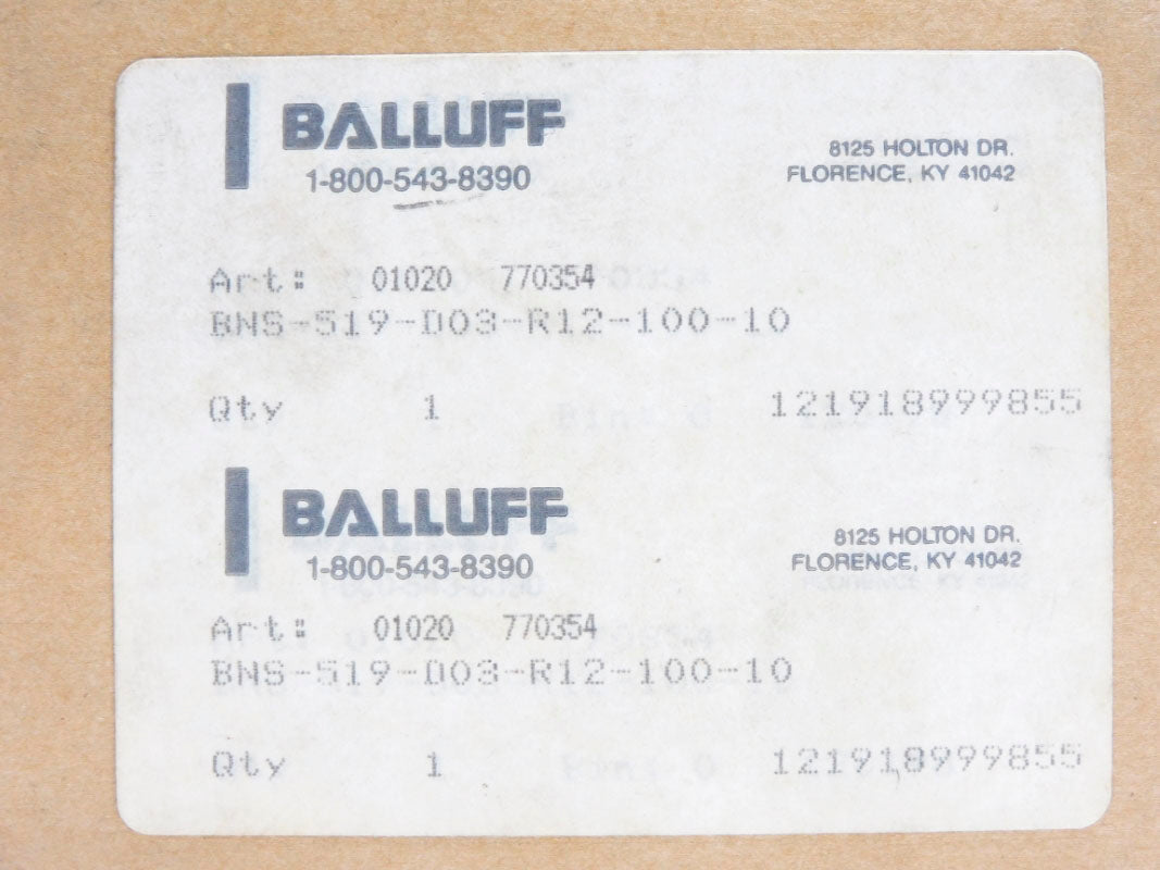 BALLUFF BNS-519-D03-R12-100-10 01020770354 240VAC 6A NSMP