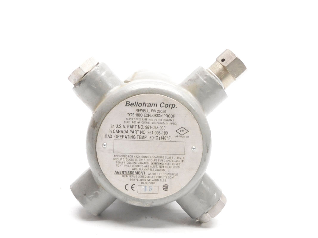 BELLOFRAM 961-098-000 961-098-100 1000 100PSI 140'F UNMP