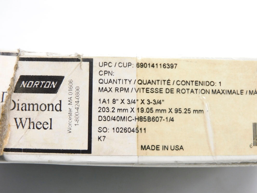 NORTON D30/40MIC-H85B607-1/4 NSMP