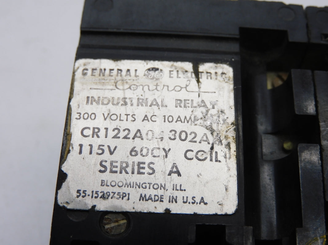 GENERAL ELECTRIC CR122A04302AA SER. A 115VAC 10A UNMP
