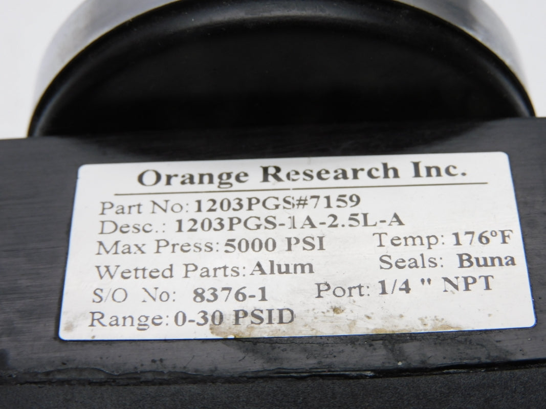 ORANGE RESEARCH 1203PGS-1A-2.5L-A 125V .7A 30PSI NSNP