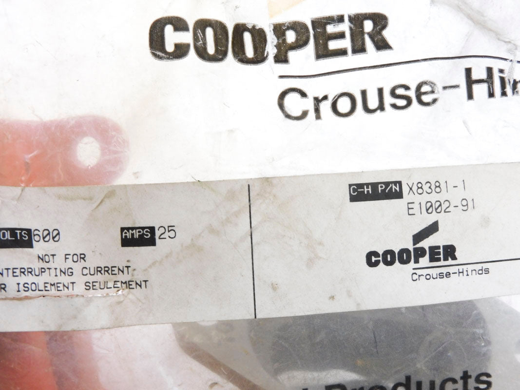 COOPER X8381-1 E1002-91 600V 25A NSMP