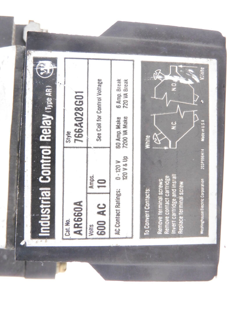 WESTINGHOUSE AR660A 766A028G01 110-120V 10A UNMP