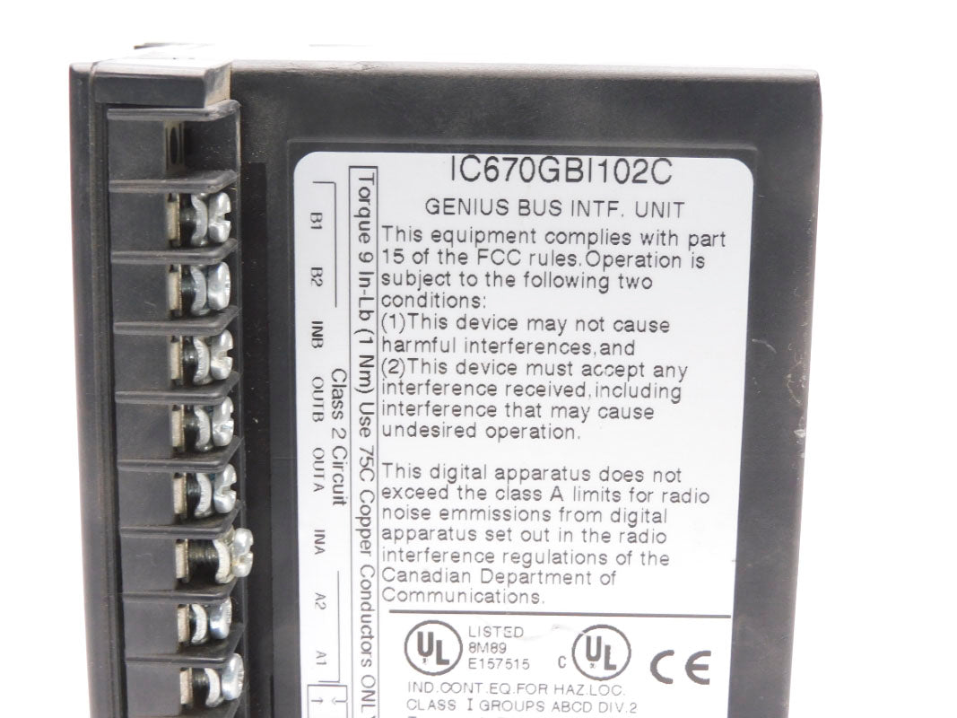 FANUC IC670GBI102C 125VDC UNMP