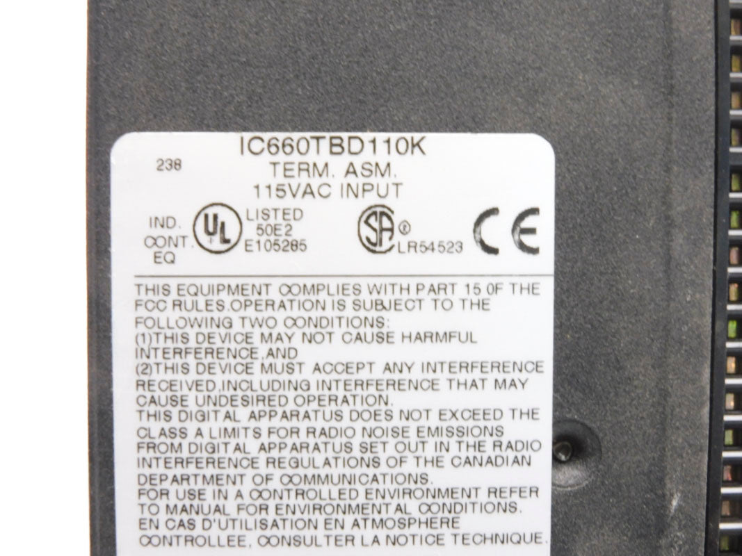 FANUC IC660TBD110K 115VAC UNMP
