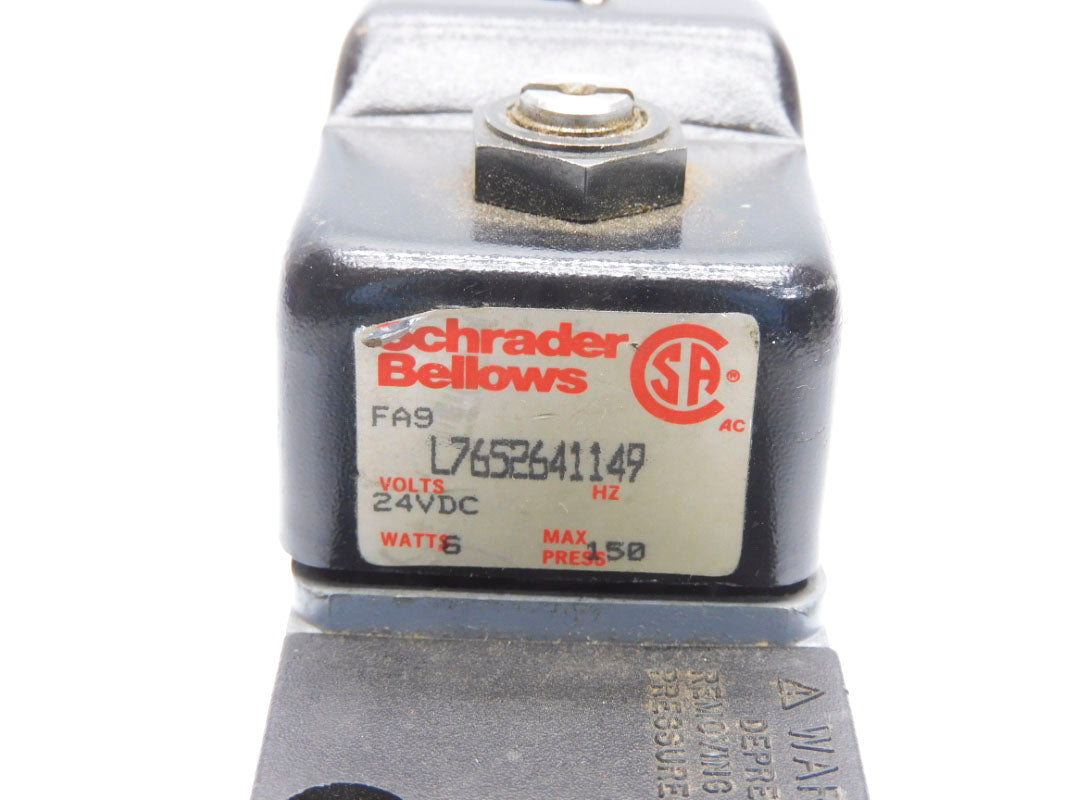 SCHRADER BELLOWS L7652641149 24VDC 150PSI UNMP