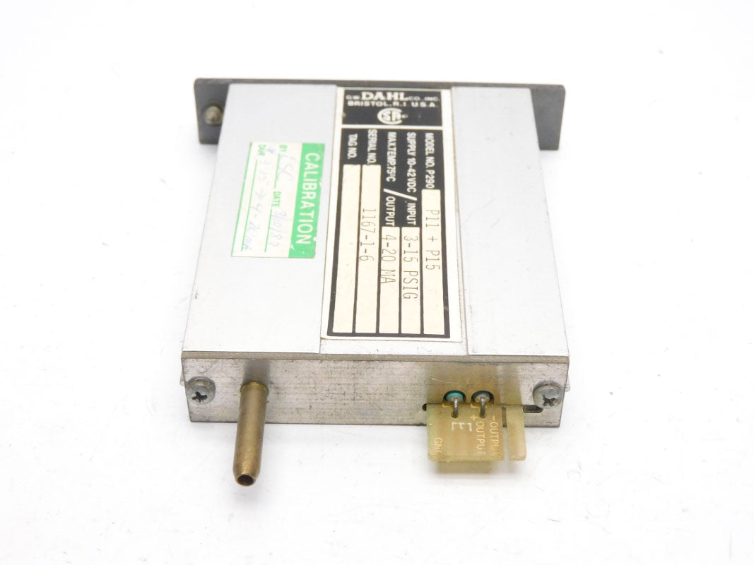 DAHL P290P11+P15 42VDC 15PSIG UNMP