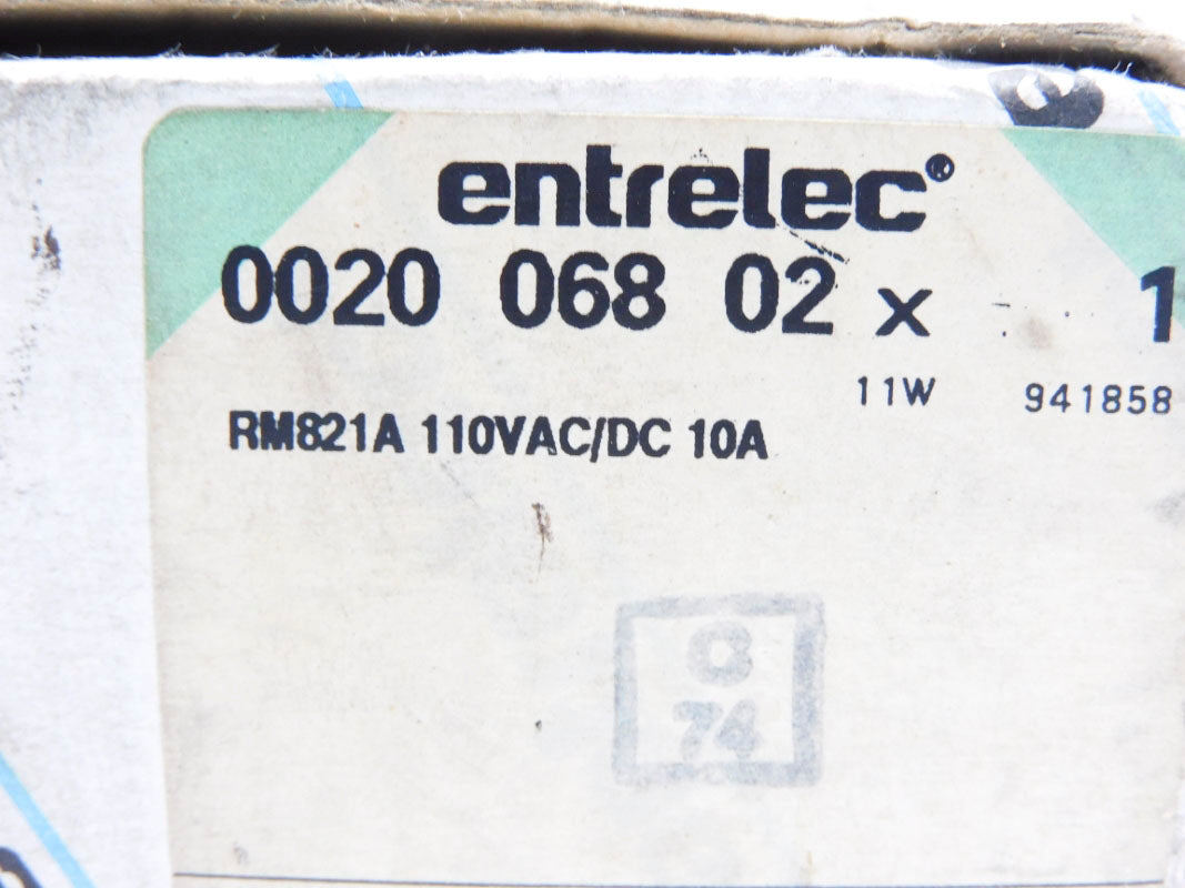 ENTRELEC 002006802 RM821A 110VAC/DC 10A NSMP