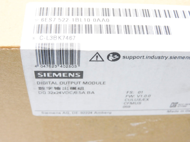 SIEMENS 6ES7522-1BL10-0AA0 24VAC 0.5A NSFS