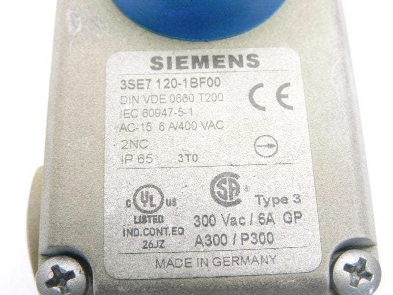 SIEMENS 3SE7120-1BF00 400VAC 6A NSMP