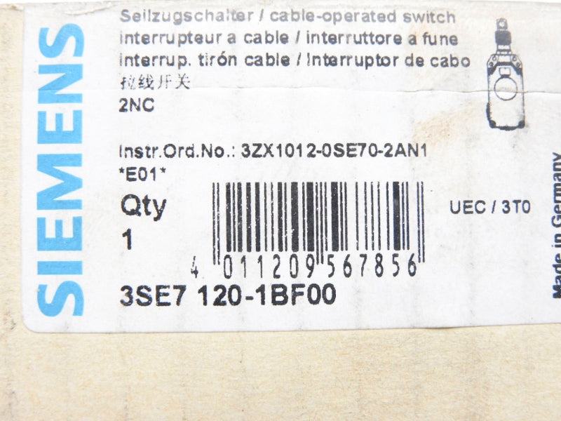 SIEMENS 3SE7120-1BF00 400VAC 6A NSMP