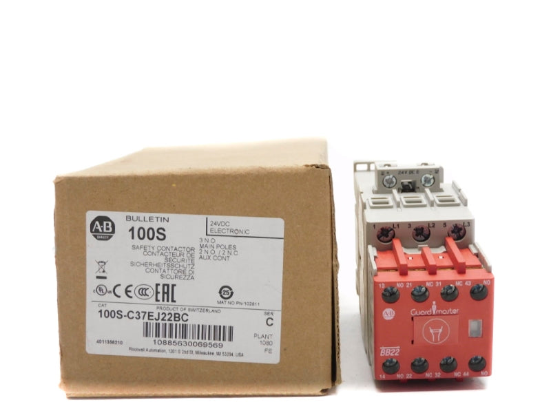 ALLEN BRADLEY 100S-C37EJ22BC SER. C 24VDC 65A (BR/WH) NSMP