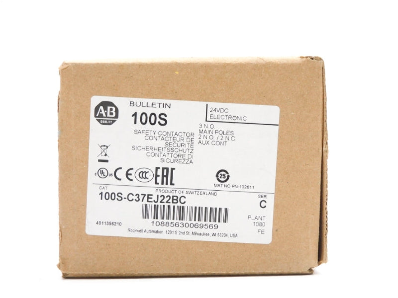 ALLEN BRADLEY 100S-C37EJ22BC SER. C 24VDC 65A (BR/WH) NSMP