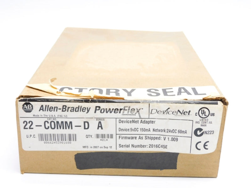 ALLEN BRADLEY 22-COMM-D SER. A 24VDC F/W V1.009 NSMP