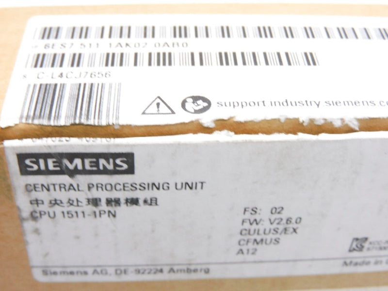 SIEMENS 6ES7511-1AK02-0AB0 24VDC 0.95A NSMP