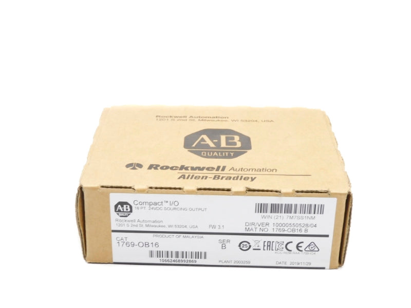ALLEN BRADLEY 1769-OB16 SER. B F/W 3.1 DATE: 2019 NSFS