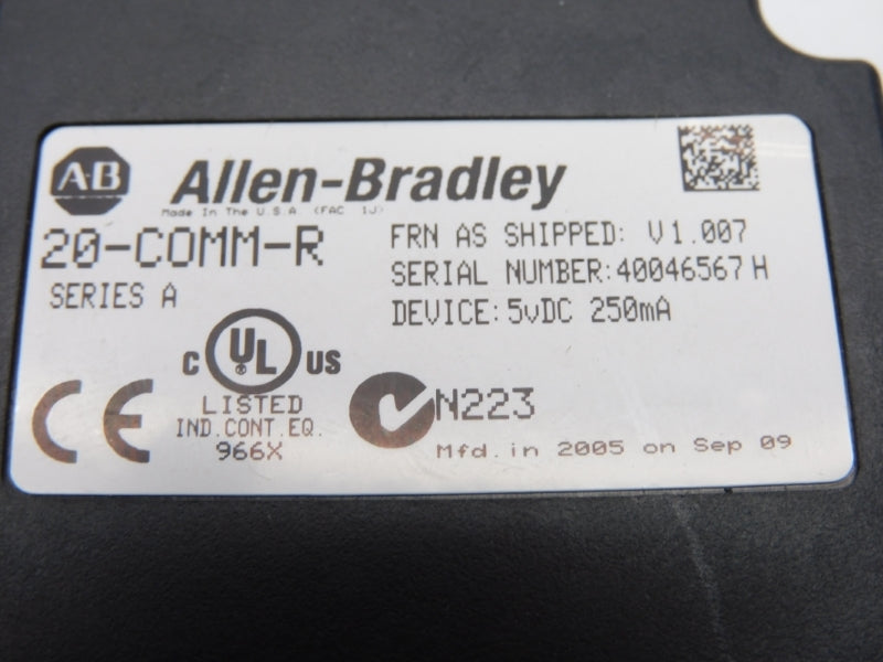ALLEN BRADLEY 20-COMM-R SER. A 5VDC F/W V1.007 NSMP