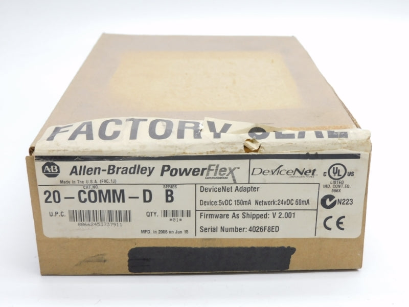 ALLEN BRADLEY 20-COMM-D SER. B 24VDC F/W V2.001 NSMP