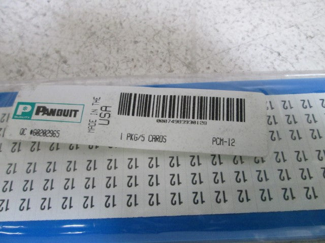 LOT OF 5 PANDUIT CARD PCM-12 *ORIGINAL PACKAGE*
