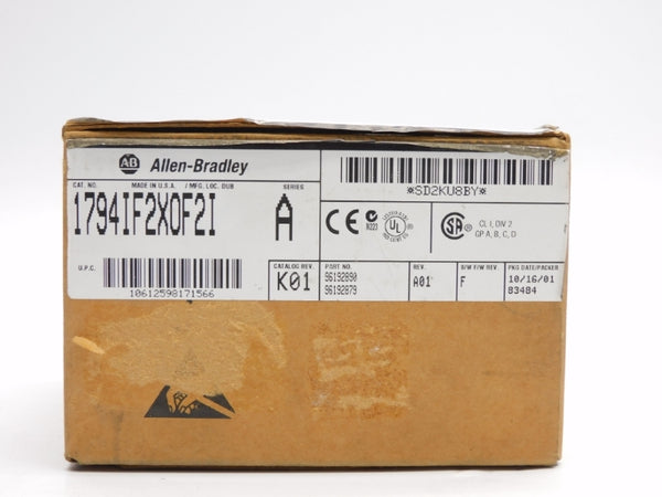 ALLEN BRADLEY 1794-IF2X0F2I SER. A F/W F 24VDC NSMP