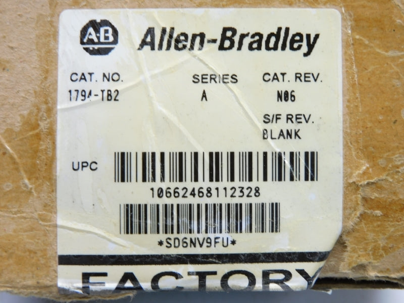 ALLEN BRADLEY 1794-TB2 SER. A 125VDC/AC 10A NSMP