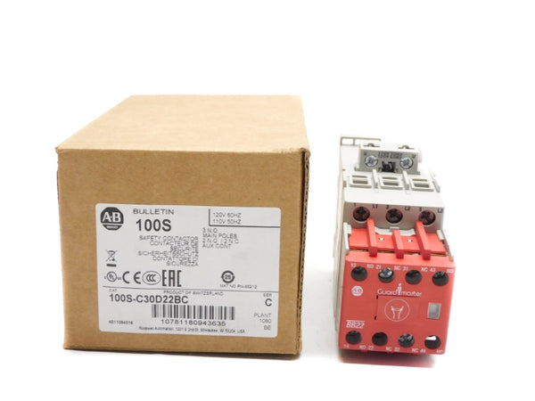 ALLEN BRADLEY 100S-C30D22BC SER. C 120V 65A (BR/WH) NSMP