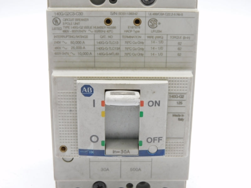 ALLEN BRADLEY 140G-G2C3-C30 600V 30A UNMP