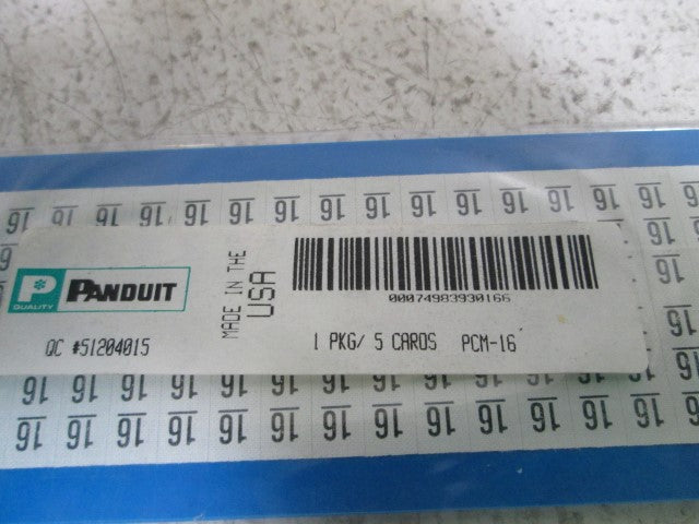 LOT OF 5 PANDUIT CARD PCM-16 *ORIGINAL PACKAGE*