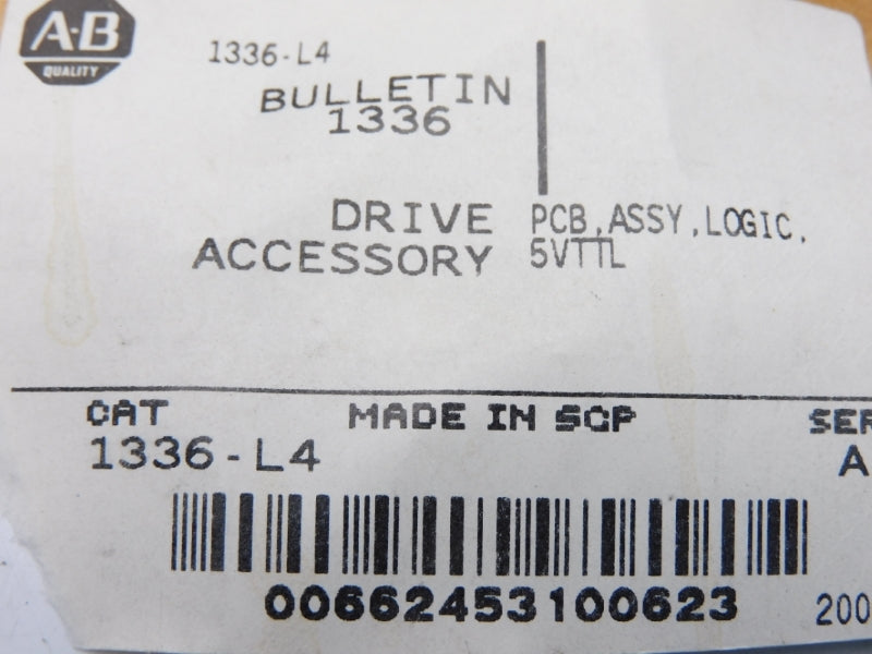 ALLEN BRADLEY 1336-L4 SER. A REV. F 5VDC UNMP
