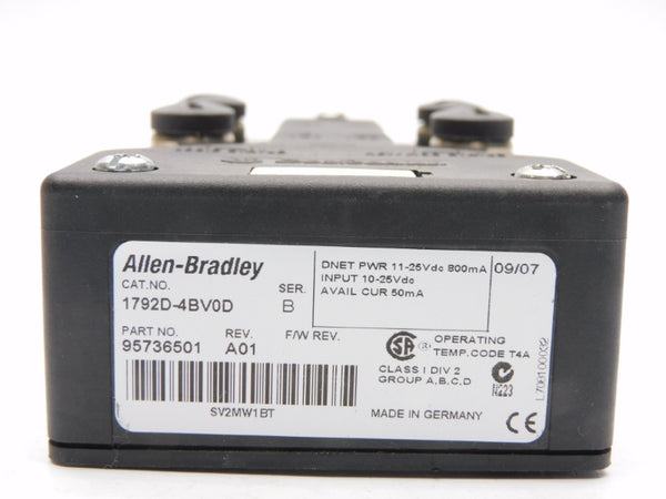 ALLEN BRADLEY 1792D-4BV0D SER. B 25VDC NSMP