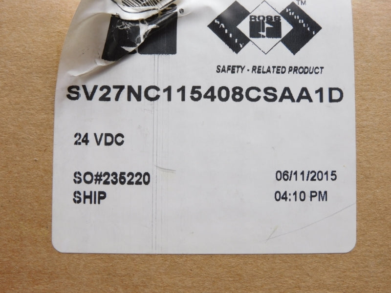 ROSS SV27NC115408CSAA1D 24VDC 2.5A NSMP