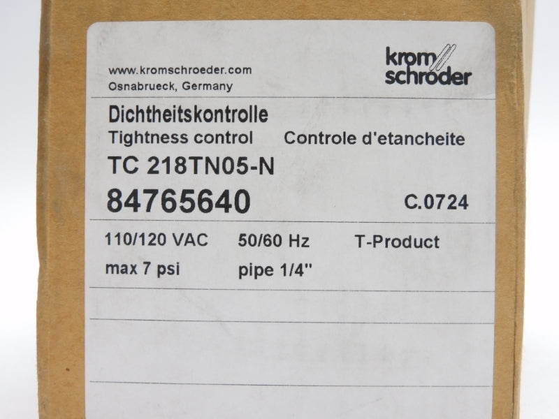 KROM SCHRODER TC218TN05-N 84765640 120VAC 5A 7PSI 1/4" NSMP