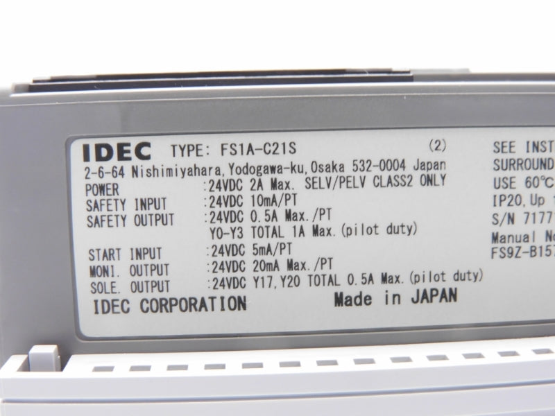 IDEC FS1A-C21S 24VDC 2A NSMP