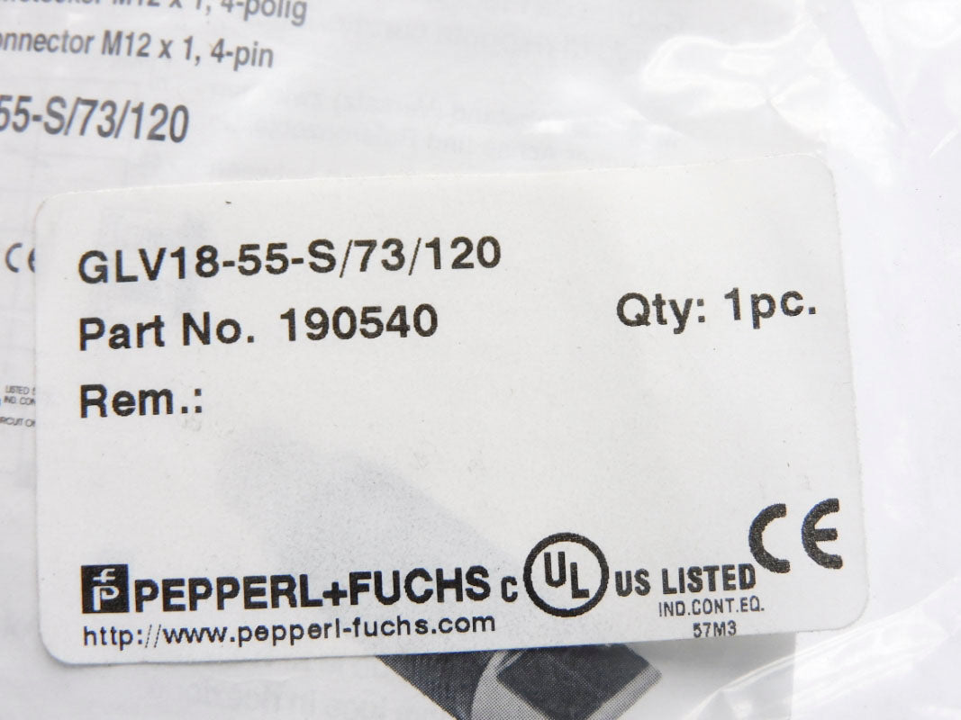 PEPPERL+FUCHS GLV18-55-S/73/120 190540 NSMP