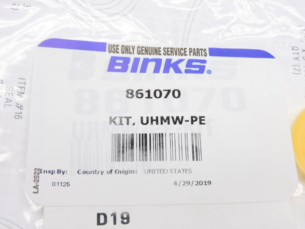 BINKS 861070 UHMW-PE NSMP