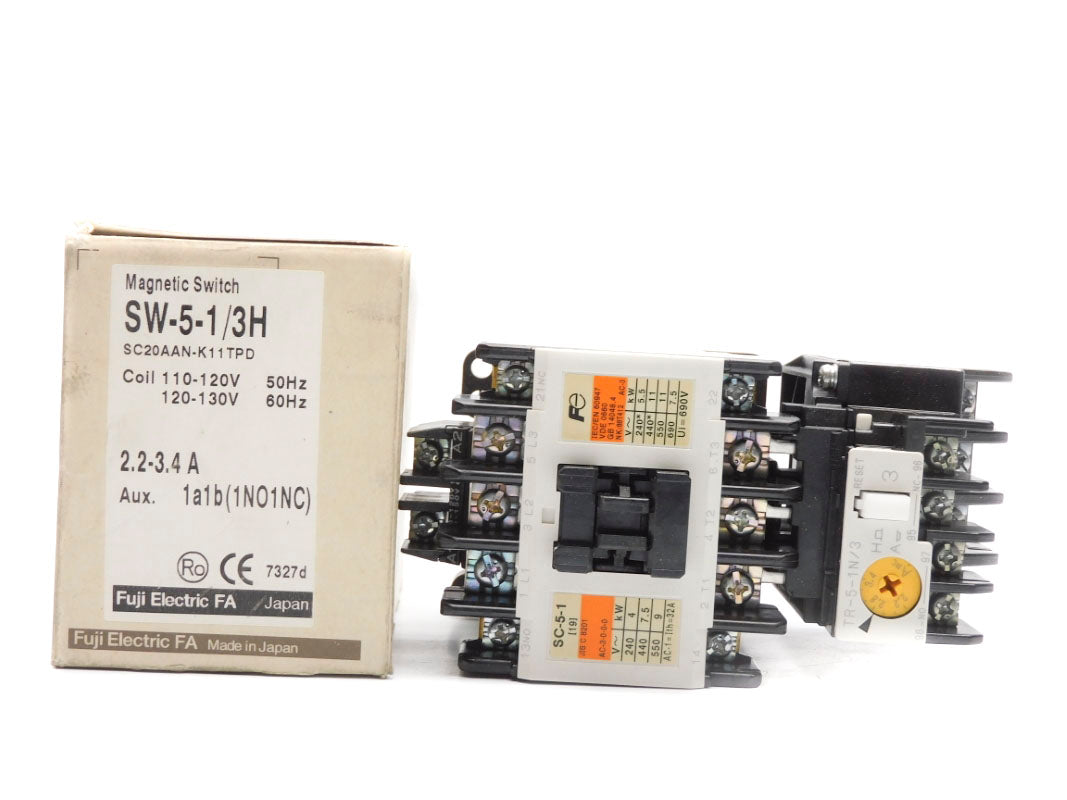 FUJI ELECTRIC SW-5-1/3H SC20AAN-K11TPD 110-130V 2.2-3.4A NSMP