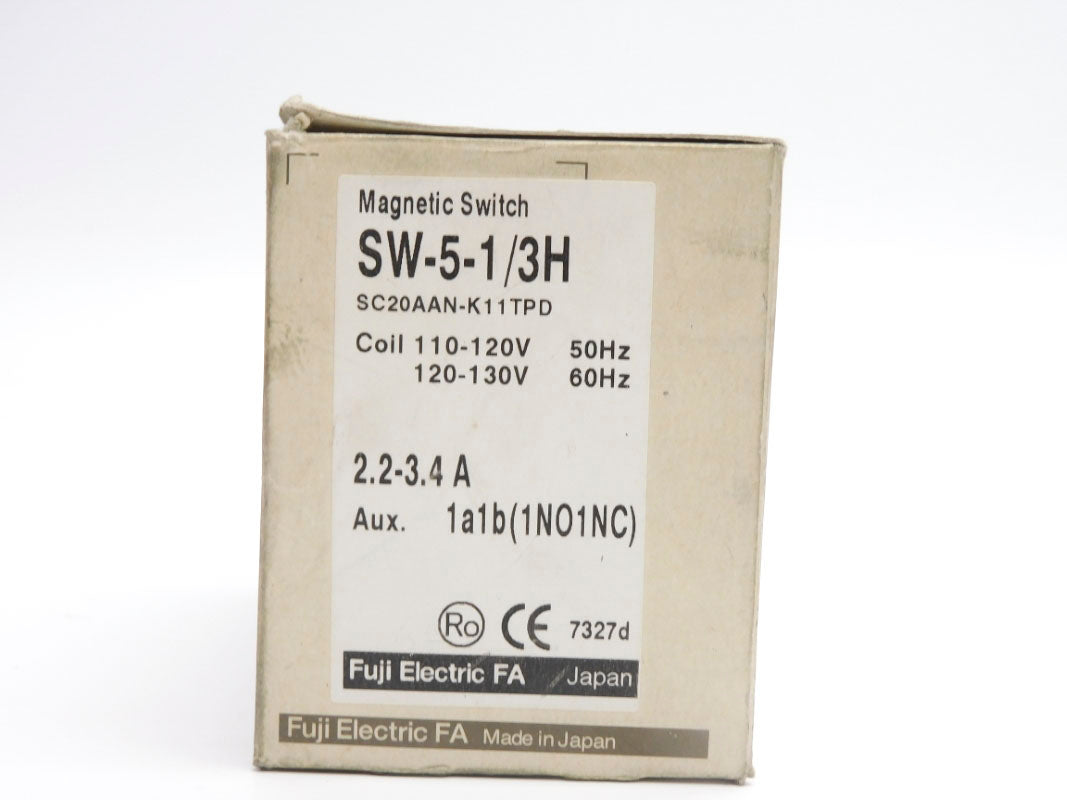 FUJI ELECTRIC SW-5-1/3H SC20AAN-K11TPD 110-130V 2.2-3.4A NSMP