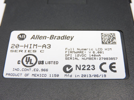 ALLEN BRADLEY 20-HIM-A3 SER. C F/W 6.001 12VDC NSMP