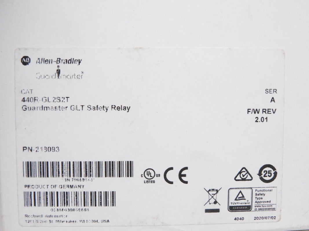 ALLEN BRADLEY 440R-GL2S2T SER. A 24VDC 1.6A F/W 2.01 (WH) NSMP