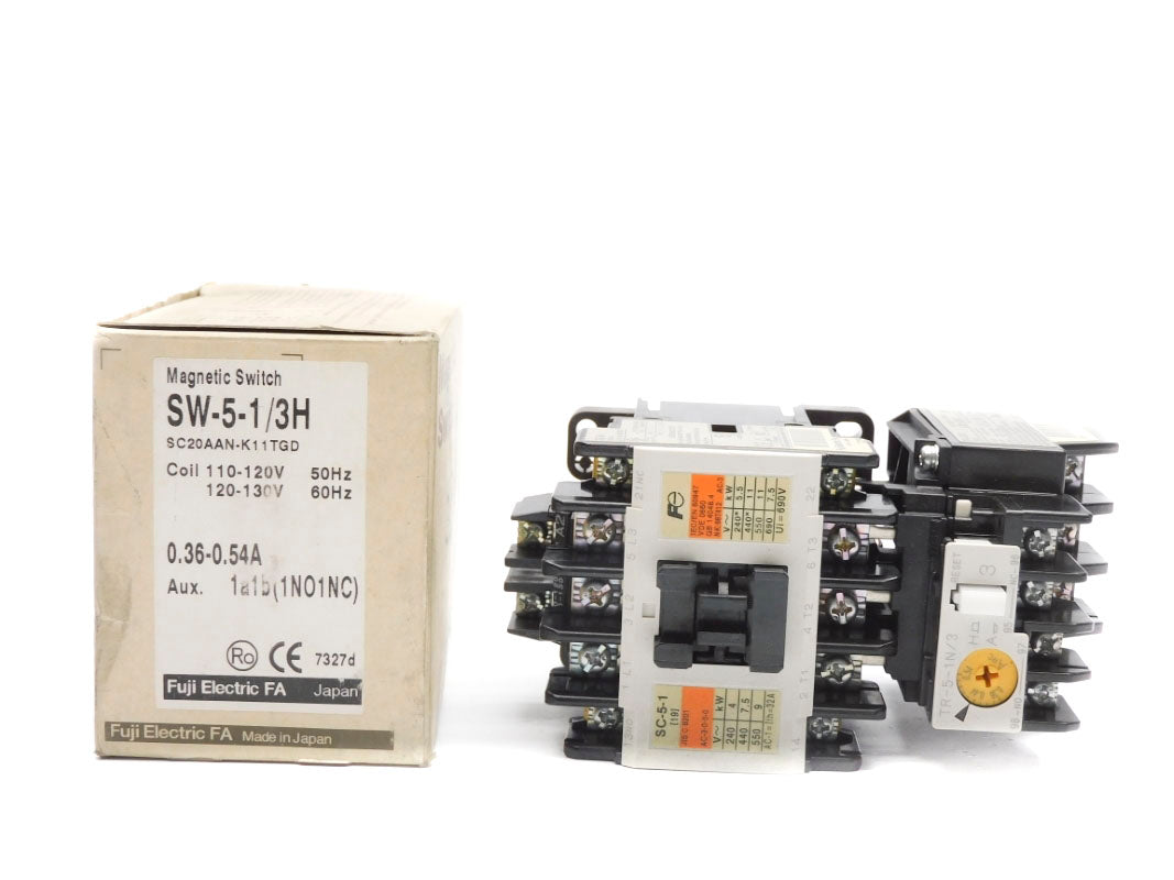 FUJI ELECTRIC SW-5-1/3H SC20AAN-K11TGD 110-130V 0.36-0.54A NSMP