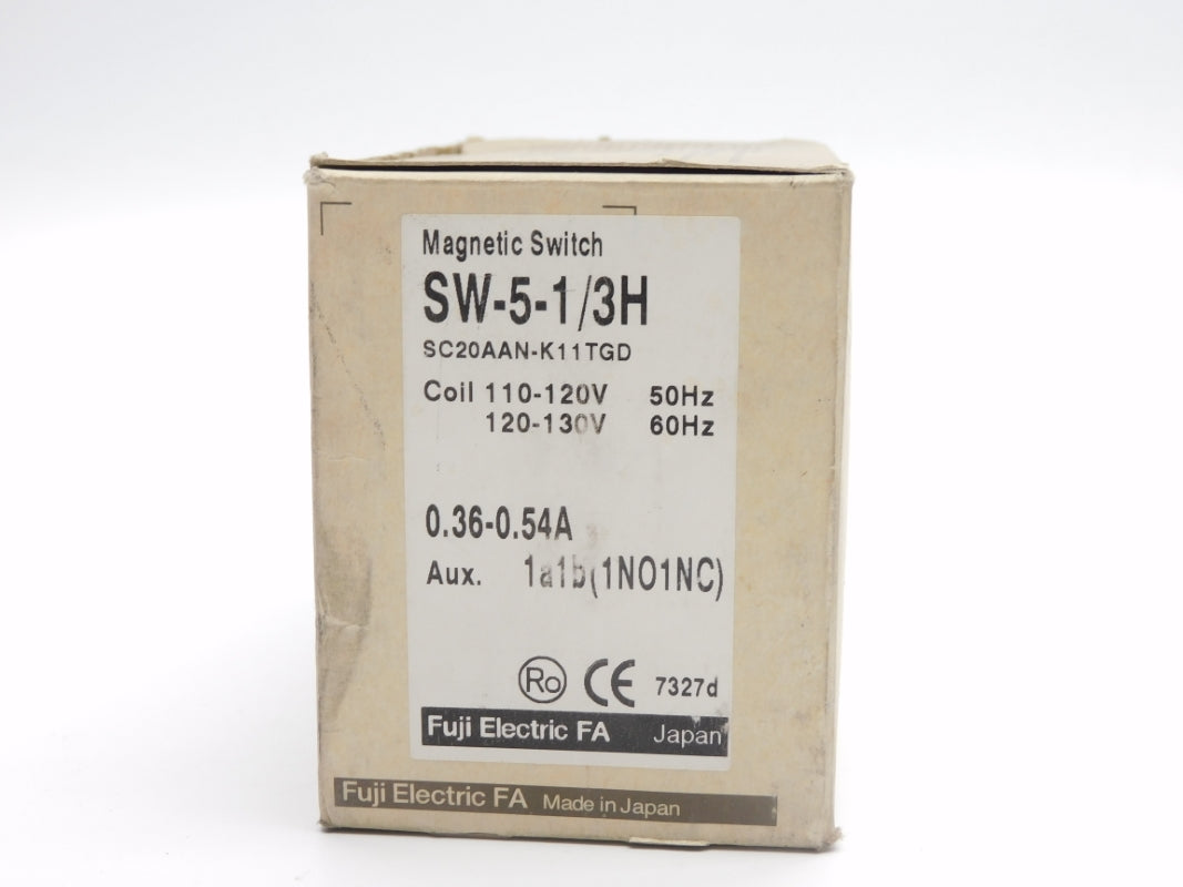 FUJI ELECTRIC SW-5-1/3H SC20AAN-K11TGD 110-130V 0.36-0.54A NSMP