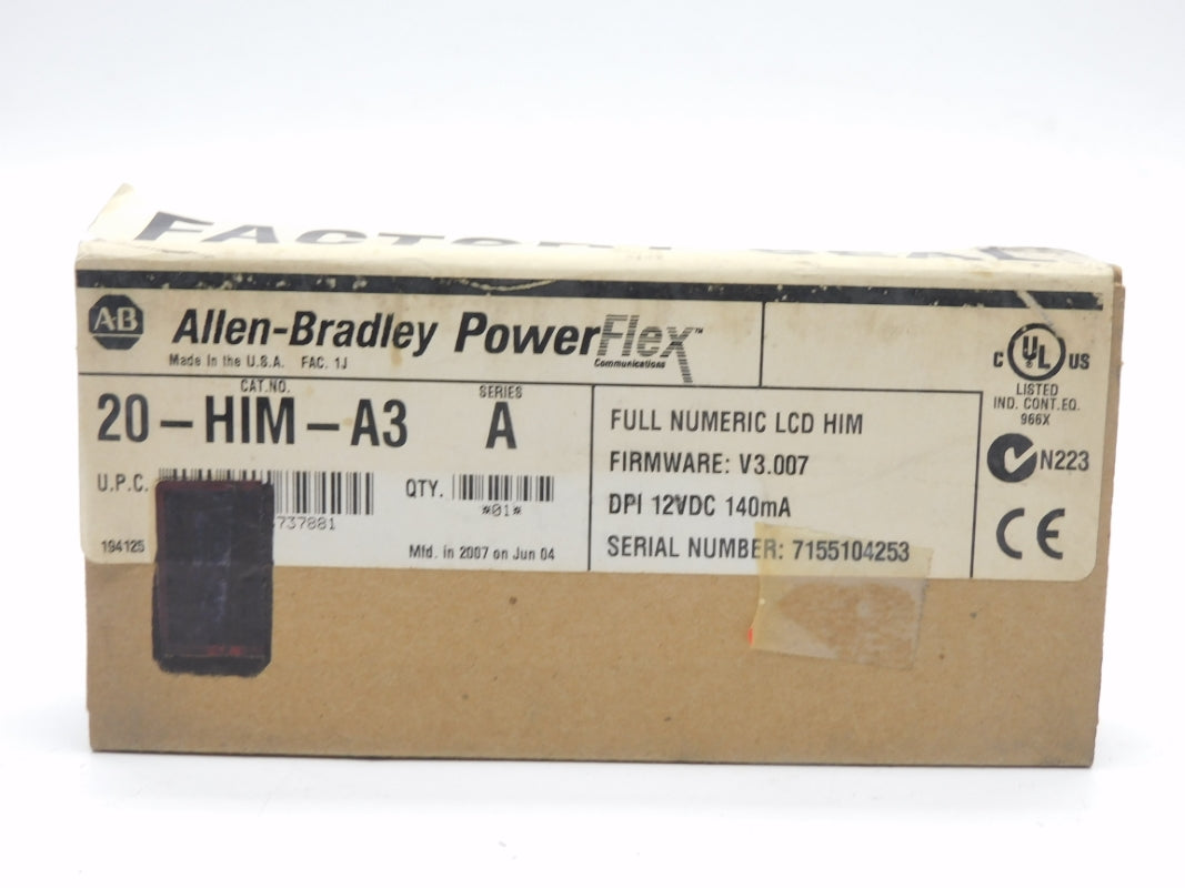 ALLEN BRADLEY 20-HIM-A3 SER. A F/W 3.007 12VDC NSFS
