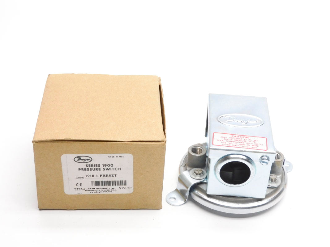 DWYER 1910-1-PRESET 480VAC 15A .7"WC NSMP