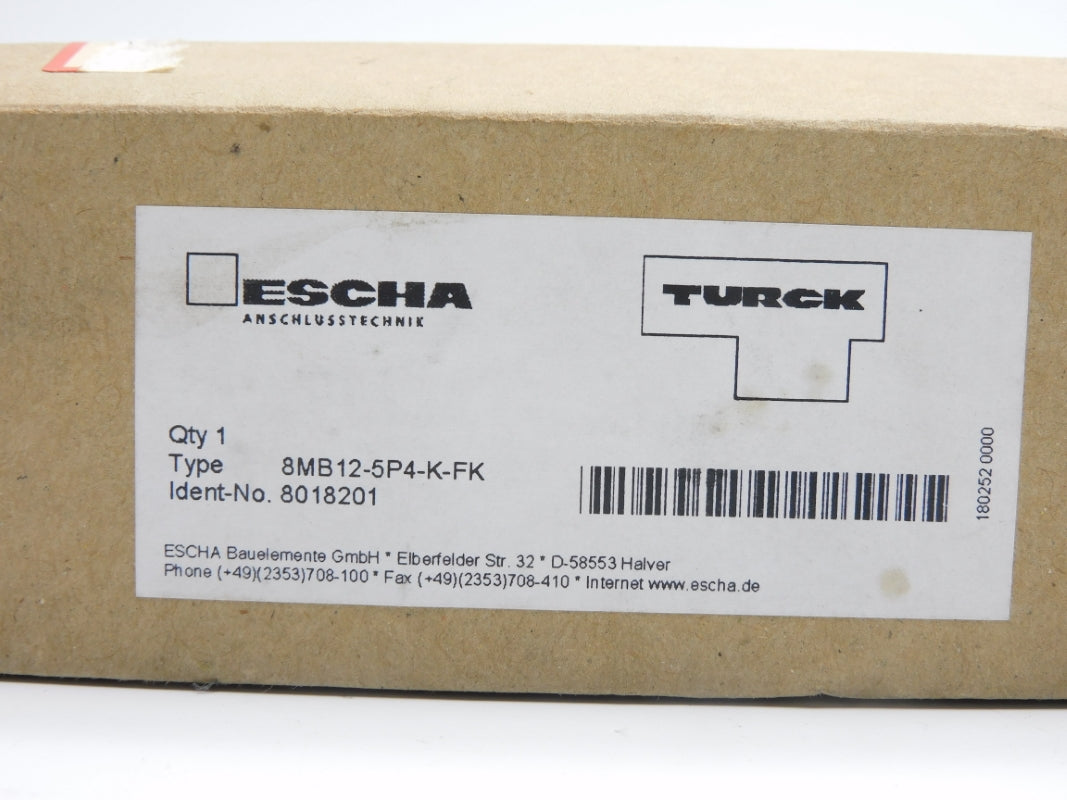TURCK 8MB12-5P4-K-FK 8018201 10-30VDC 2A NSMP