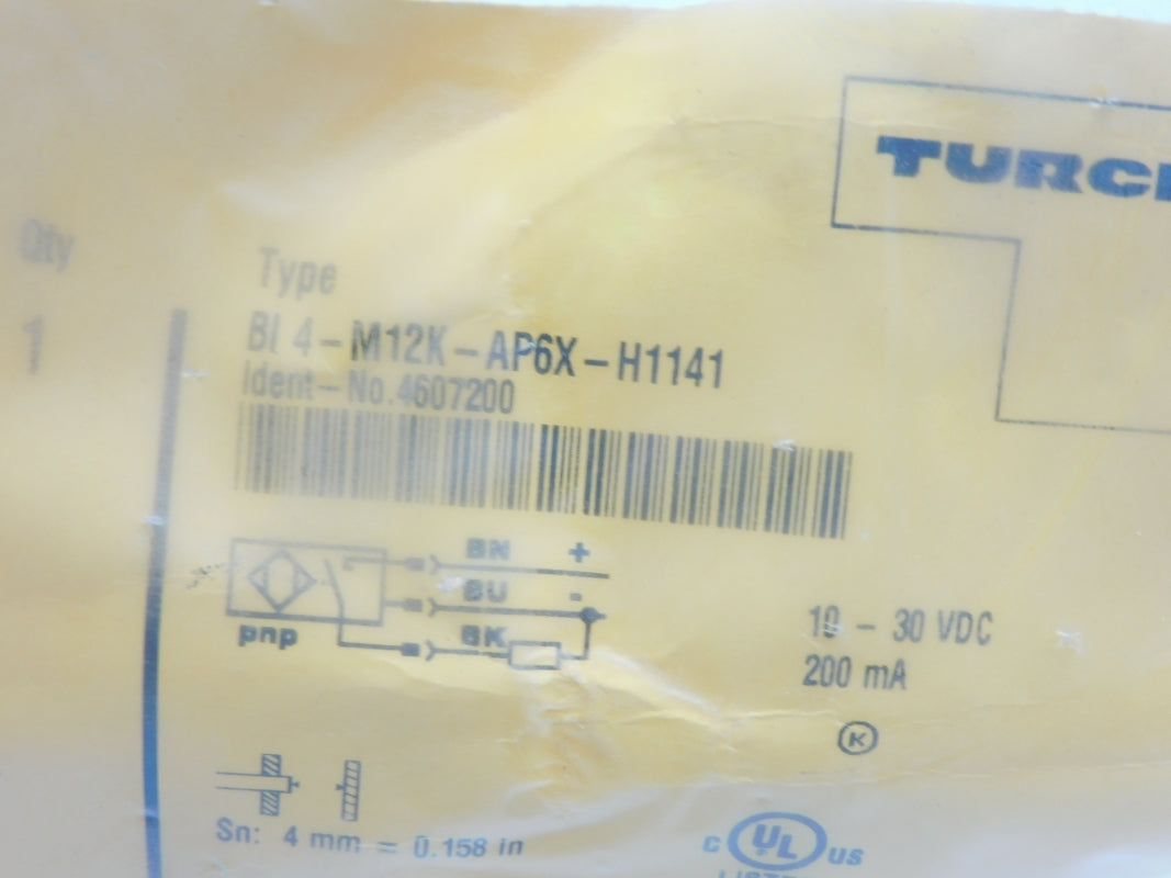 TURCK BI4-M12K-AP6X-H1141 4607200 10-30VDC NSMP