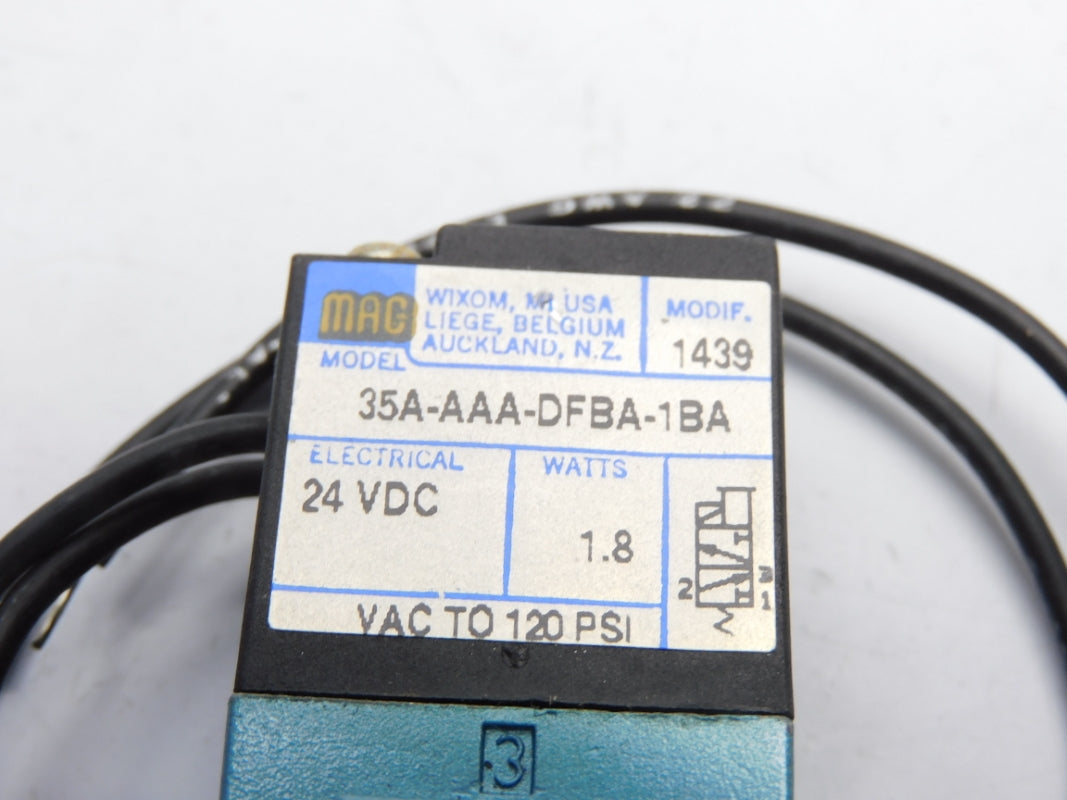MAC 35A-AAA-DFBA-1BA 24VDC 120PSI UNMP