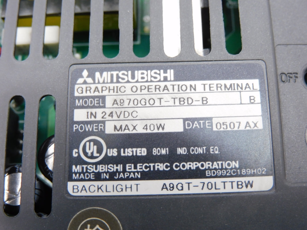 MITSUBISHI A970G0T-TBD-B 24VDC (AS PICTURED) NSMP