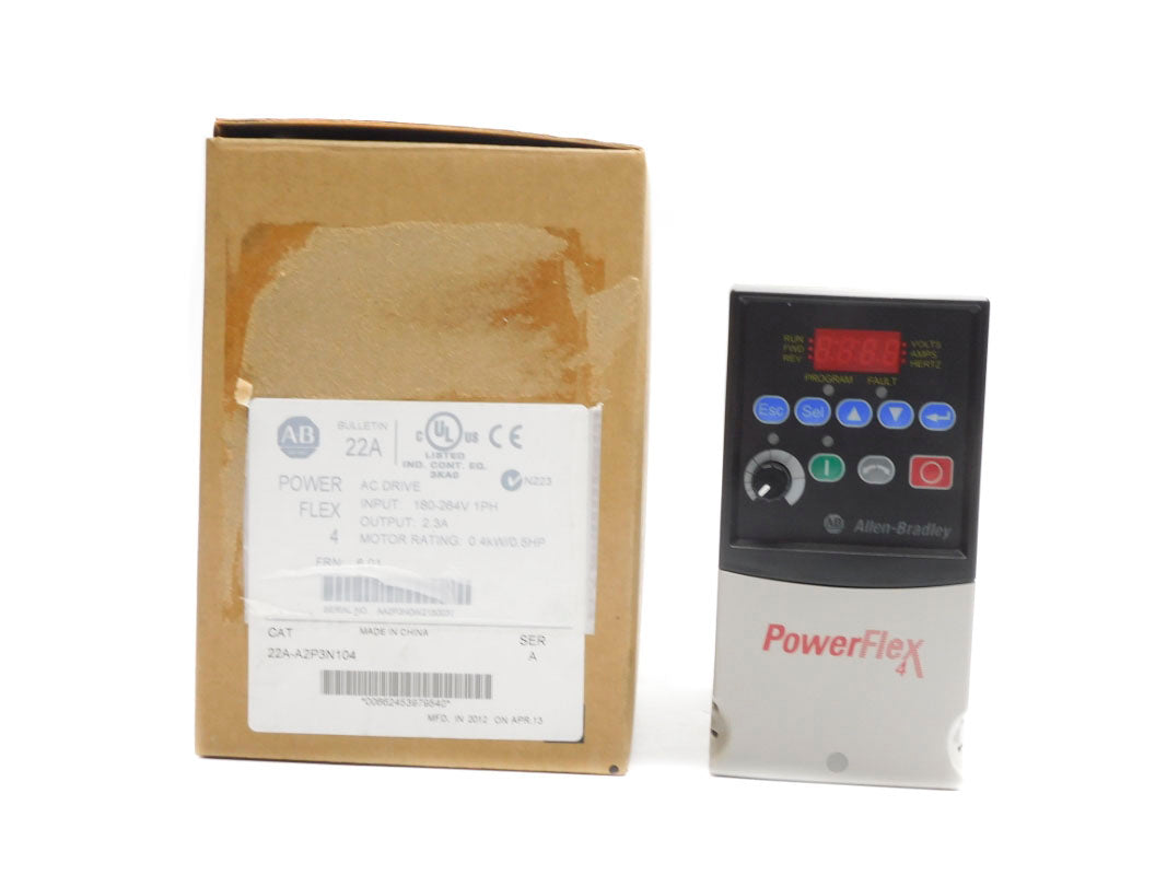 ALLEN BRADLEY 22A-A2P3N104 SER. A F/W  6.01 180-264V 6.0A NSMP