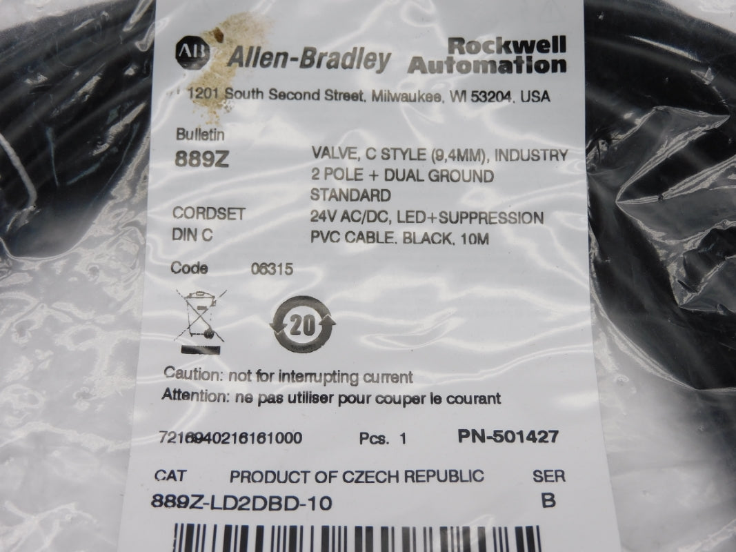 ALLEN BRADLEY 889Z-LD2DBD-10 SER. B 24VAC/DC NSMP