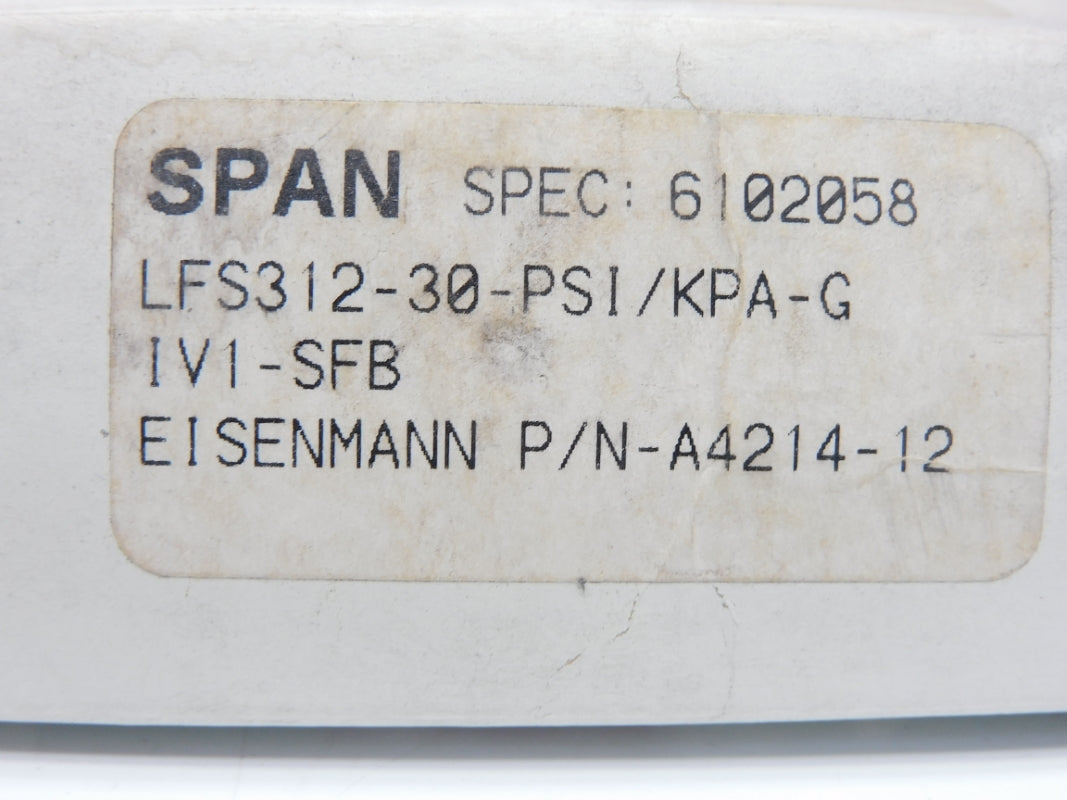 SPAN EISENMANN LFS312-30-PSI/KPA-GIV1-SFB A4214-12 30PSI NSMP